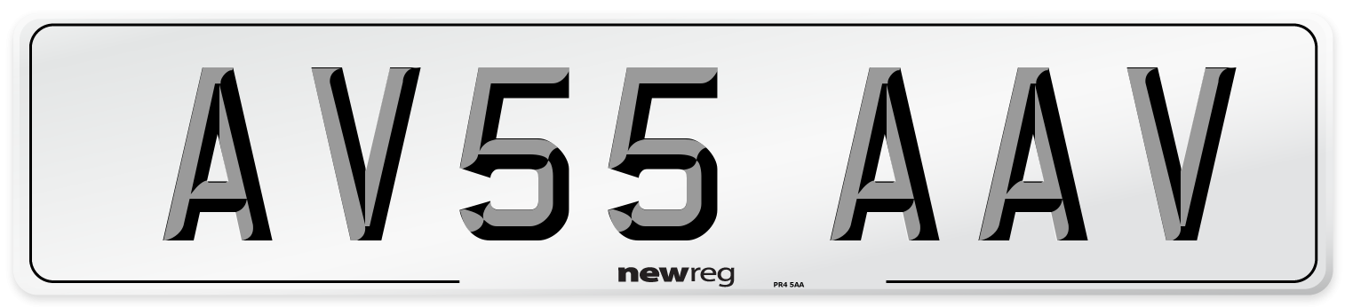 AV55 AAV Number Plate from New Reg